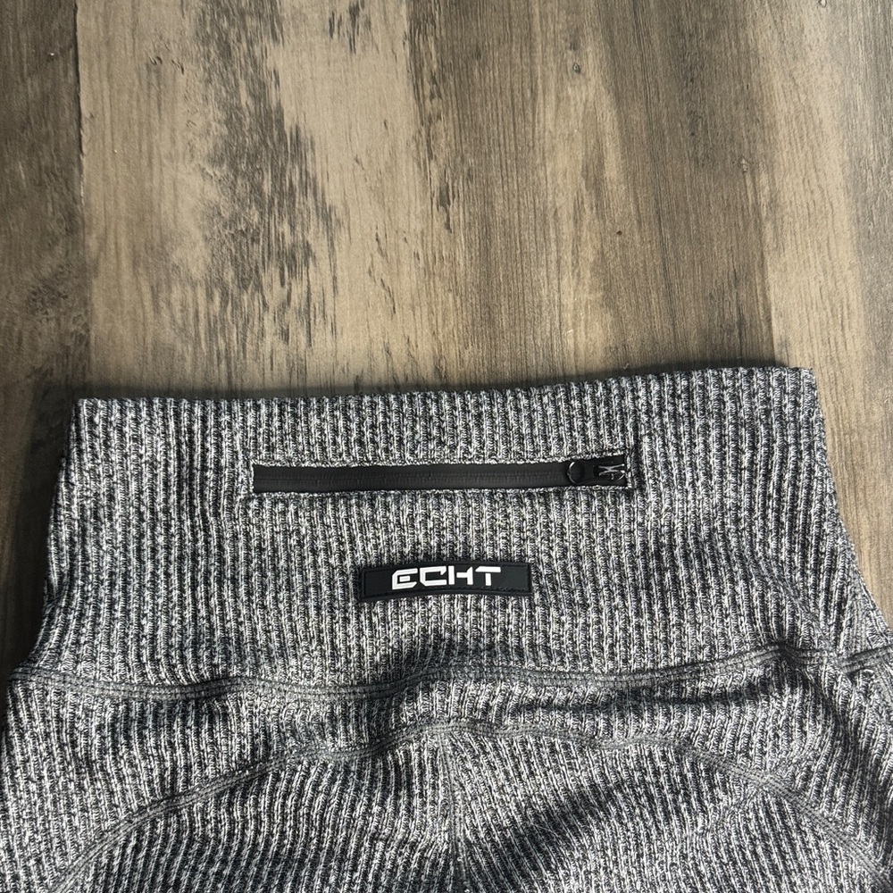 ECHT Gray Ribbed Leggings - Picture 5 of 6